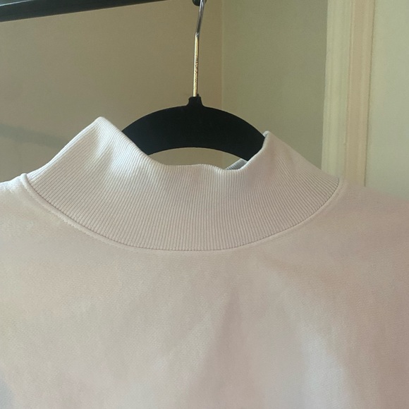 White Champion Cropped Turtle Neck Hoodie - Picture 3 of 5